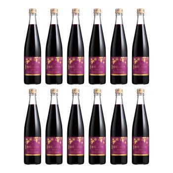 葡萄のめぐみ《果汁100％・保存料無添加》（500ml）12本セット【定期便】